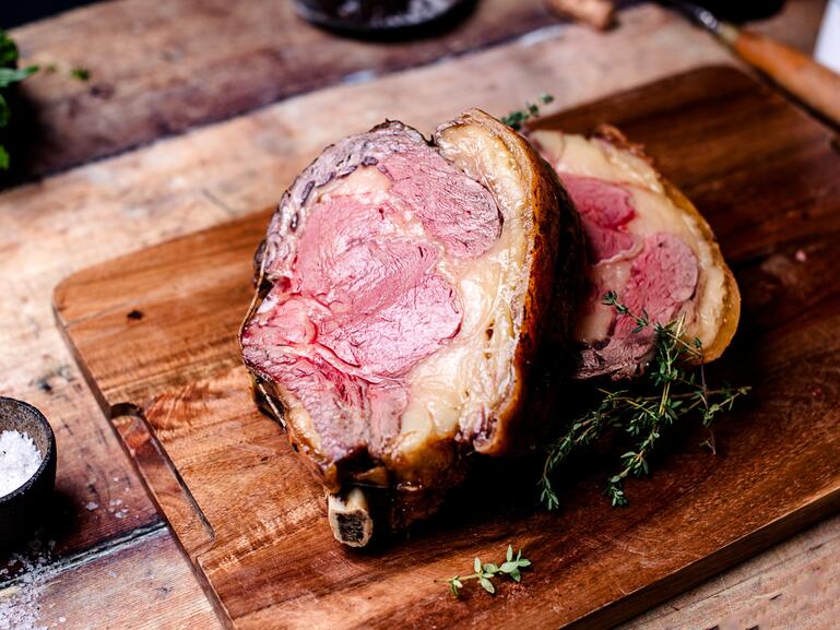 fore rib beef roasted