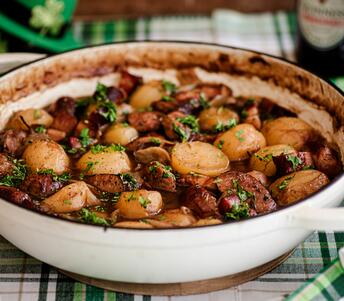 dublin coddle sausage and bacon stew 