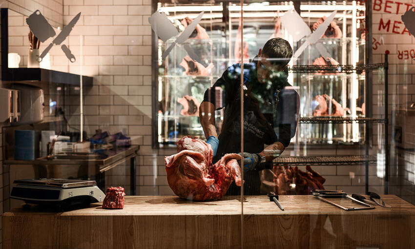 butcher in shop 