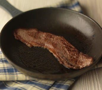 minute beef steak cooked 