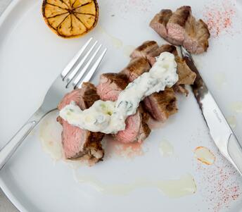 lamb fillet with tzatziki 