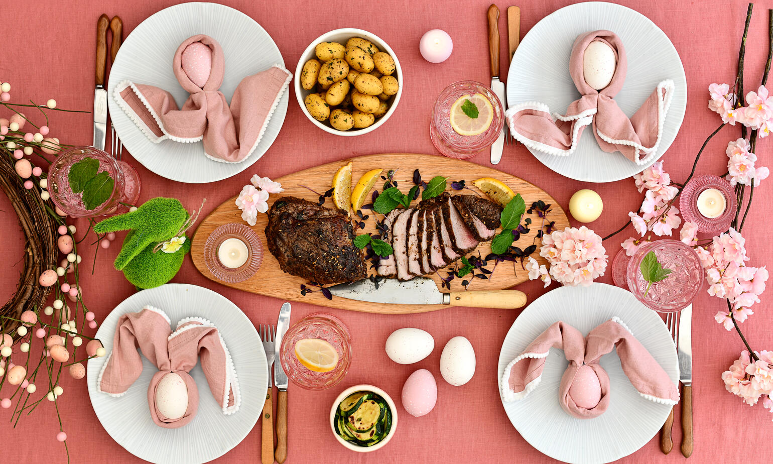 leg of lamb cooked for dinner 