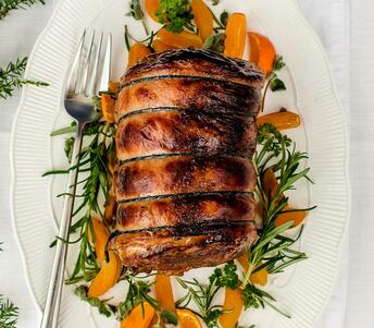 venison haunch cooked 