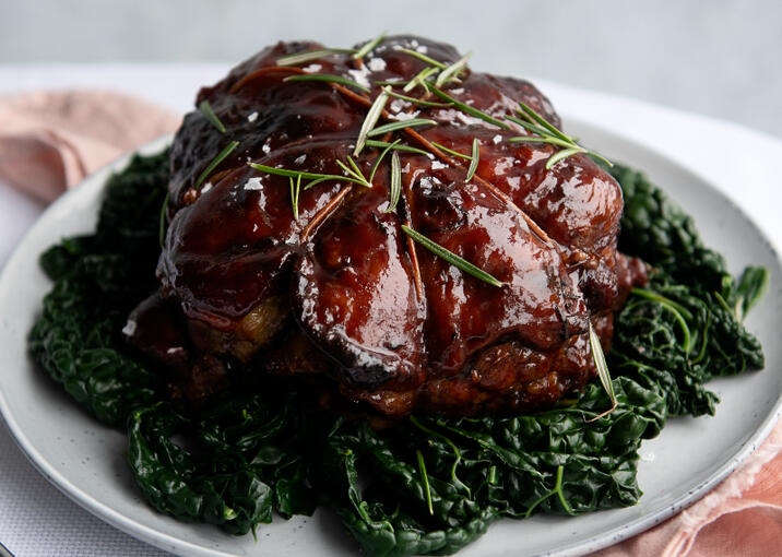 lamb cushion with redcurrant and english mustard glaze cooked 