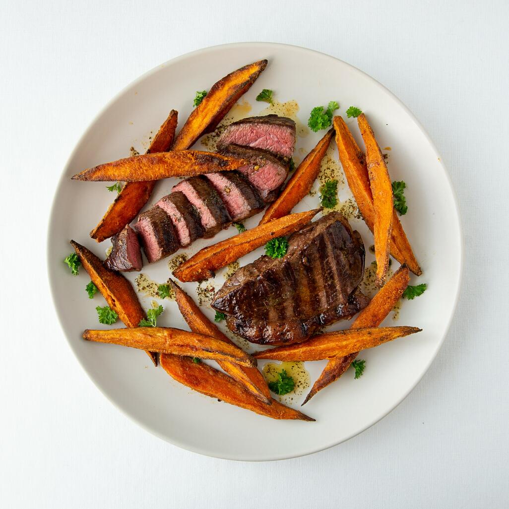 picanha steak on marble background