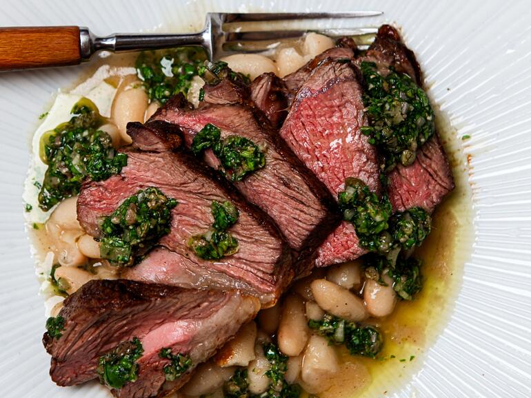 Photograph of How To Cook Lamb Rump With Salsa Verde