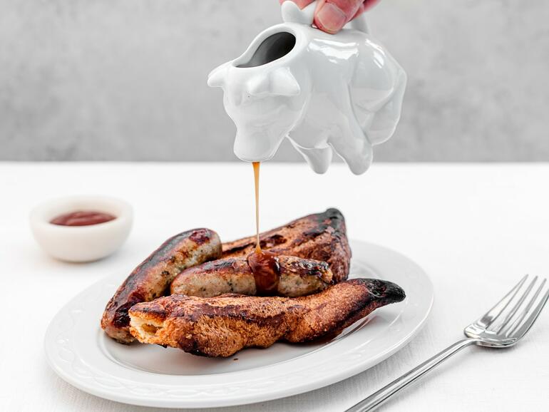 cooked nidderdale sausage toad in the hole