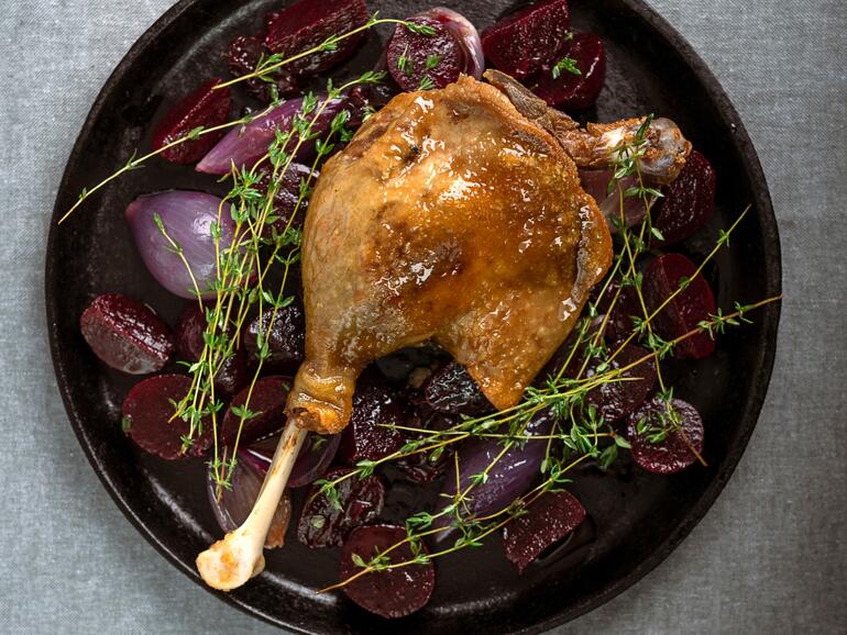goose confit cooked