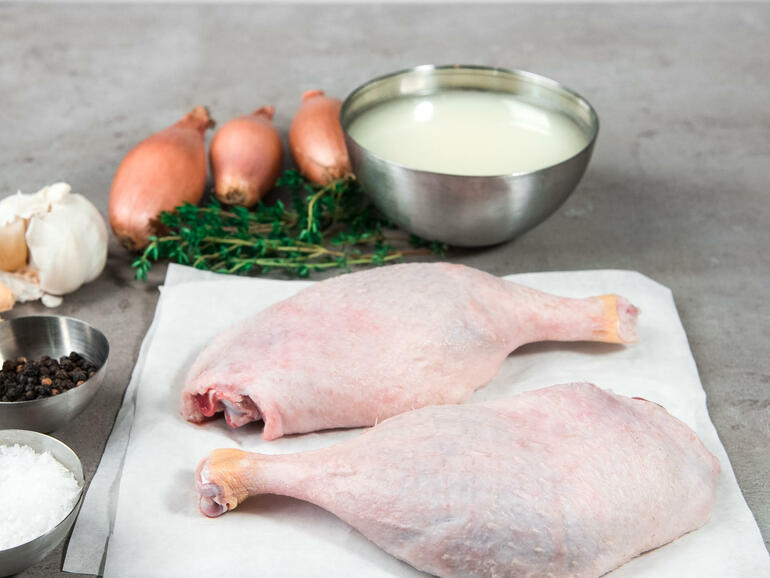 raw ingredients for goose leg pate