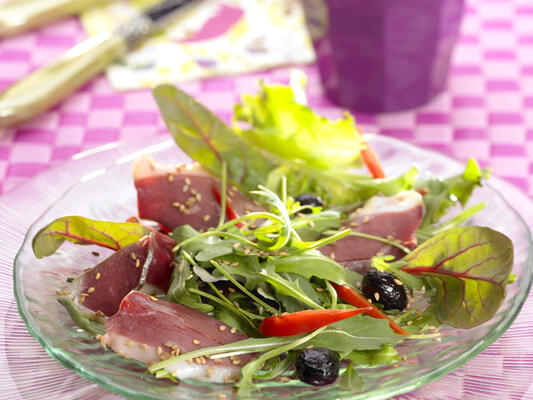  warm wolds duck and red cabbage salad