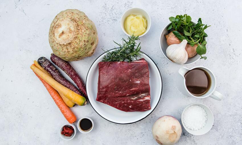 blade of beef with celeriac & winter roots recipe ingredients