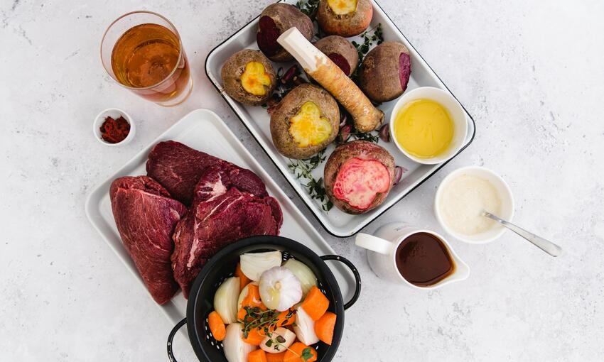ox cheek with roast beetroot & horseradish recipe ingredients