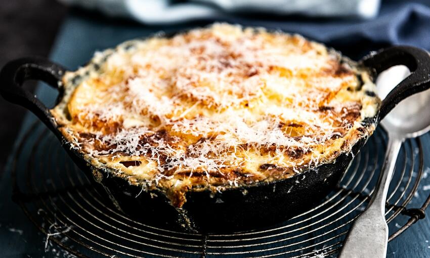 cooked parsnip gratin