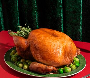 cooked brined turkey