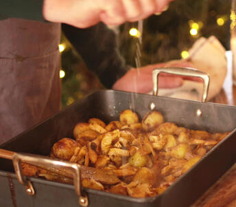 cooked turkey & bombay potatoes 