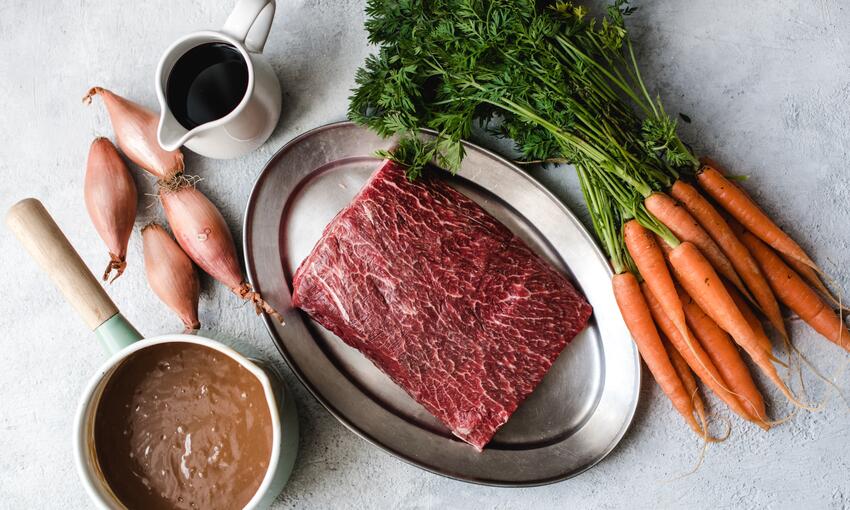 beef featherblade in red wine recipe ingredients