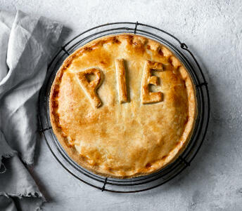 ox cheek & stout pie cooked