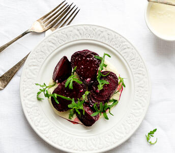 roasted beetroot with horseradish cream