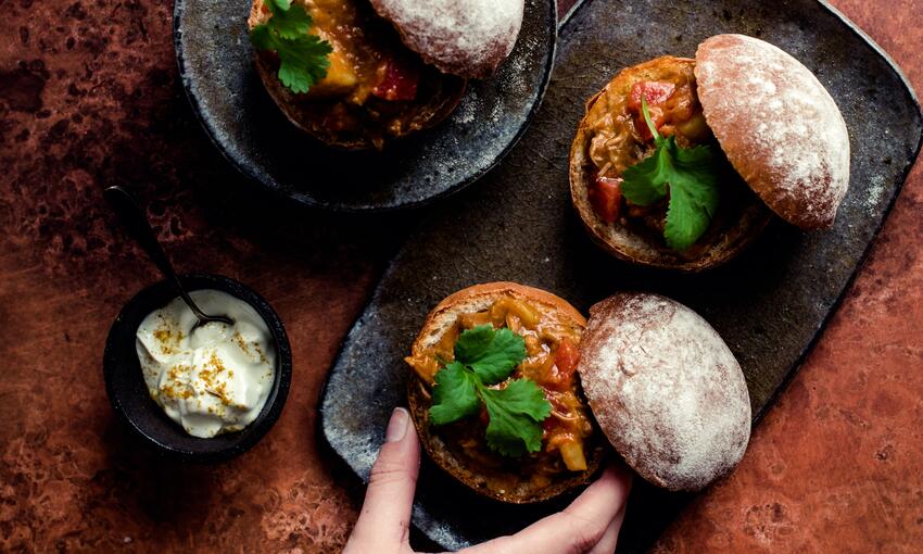 swaledale mutton bunny chow cooked
