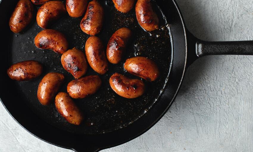 sweet glazed chorizo cooked