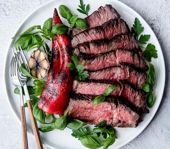 spice rubbed beef chop cooked