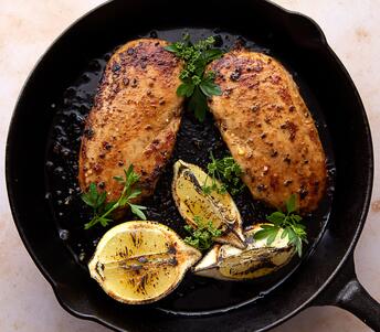 fennel and lemon spiced chicken breasts cooked