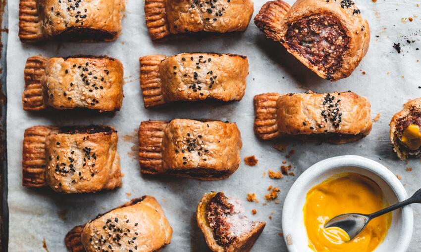 sausage rolls cooked