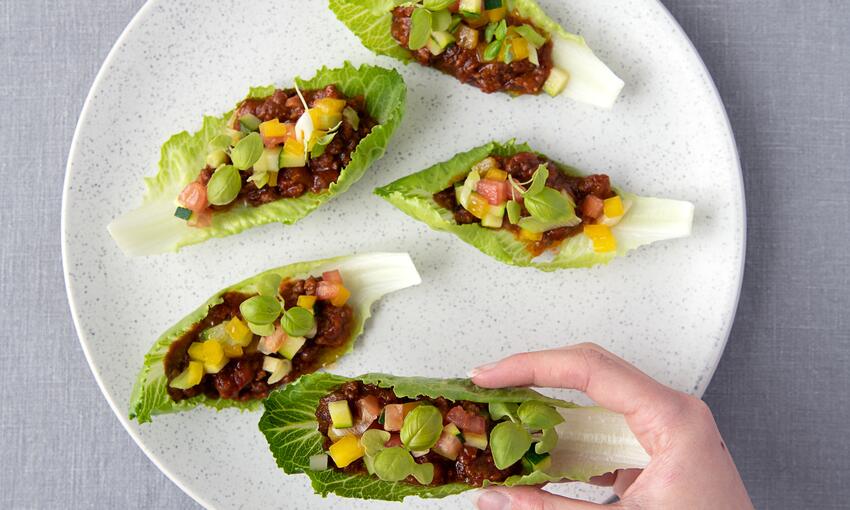 spicy mexican minced beef gem heart wraps cooked