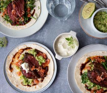 hanger steak with ancho chilli, mexican style cooked