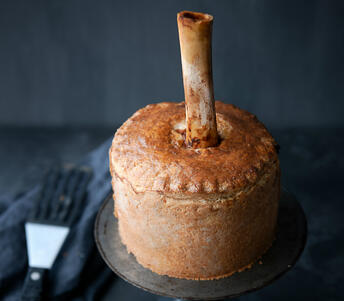 lamb shank hotpot pie cooked