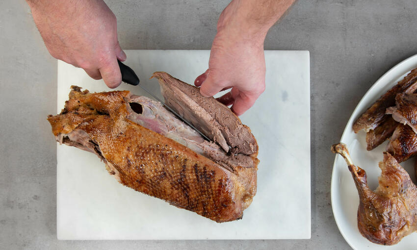 how to carve a whole roast goose part 3
