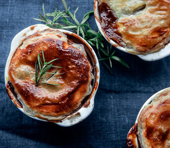 ox cheek pie cooked