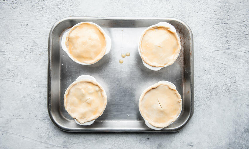 ox cheek pie ready to cook
