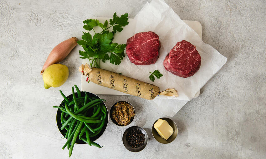 fillet steak, bone marrow, parsley & mustard melt recipe ingredients