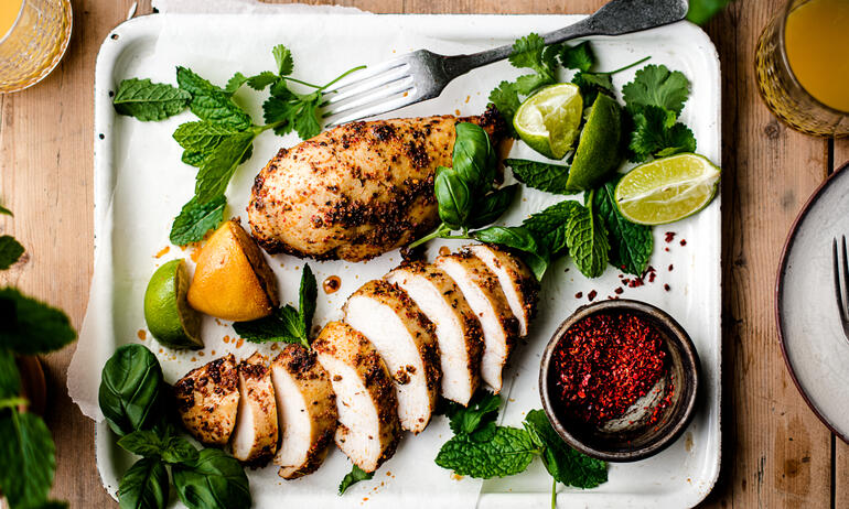 chicken breasts with fennel and lemon 