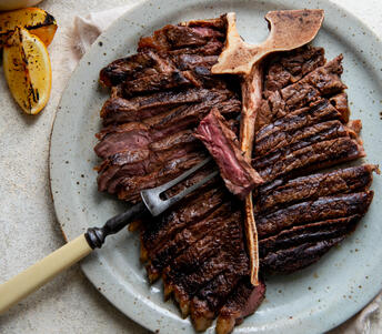 fassona t-bone fiorentina cooked