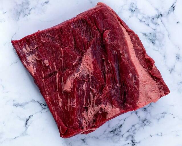 flat brisket joint on marble 
