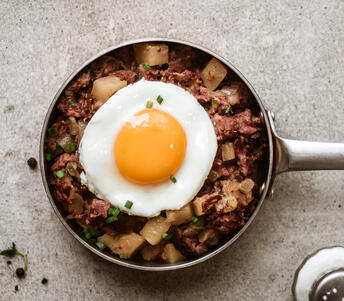 corned beef hash cooked