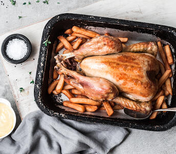 classic roast chicken cooked