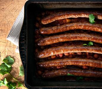 lamb merguez sausage cooked