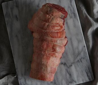 raw mutton leg rolled