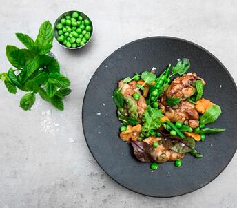 lamb sweetbreads cooked with mushroom