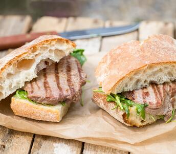 steak and shallot sandwich 