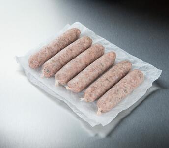 veal smoked pancetta and sage sausage raw