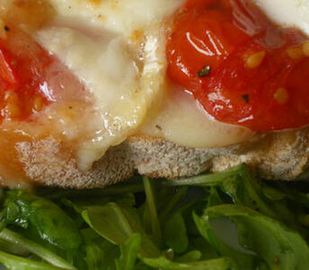 goats cheese with roasted cherry tomatoes