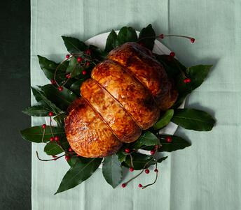 stuffed christmas turkey cooked