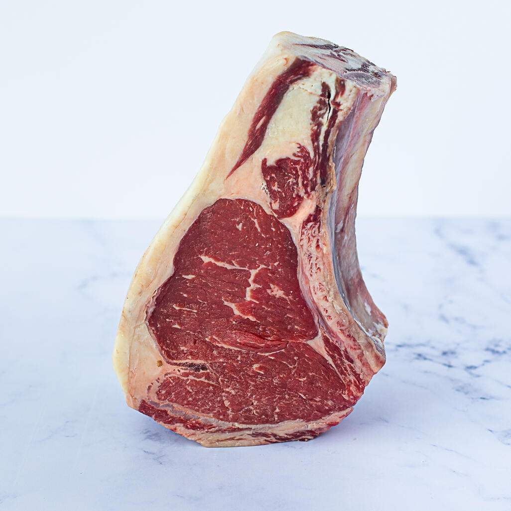 sirloin beef chopped on marble background 